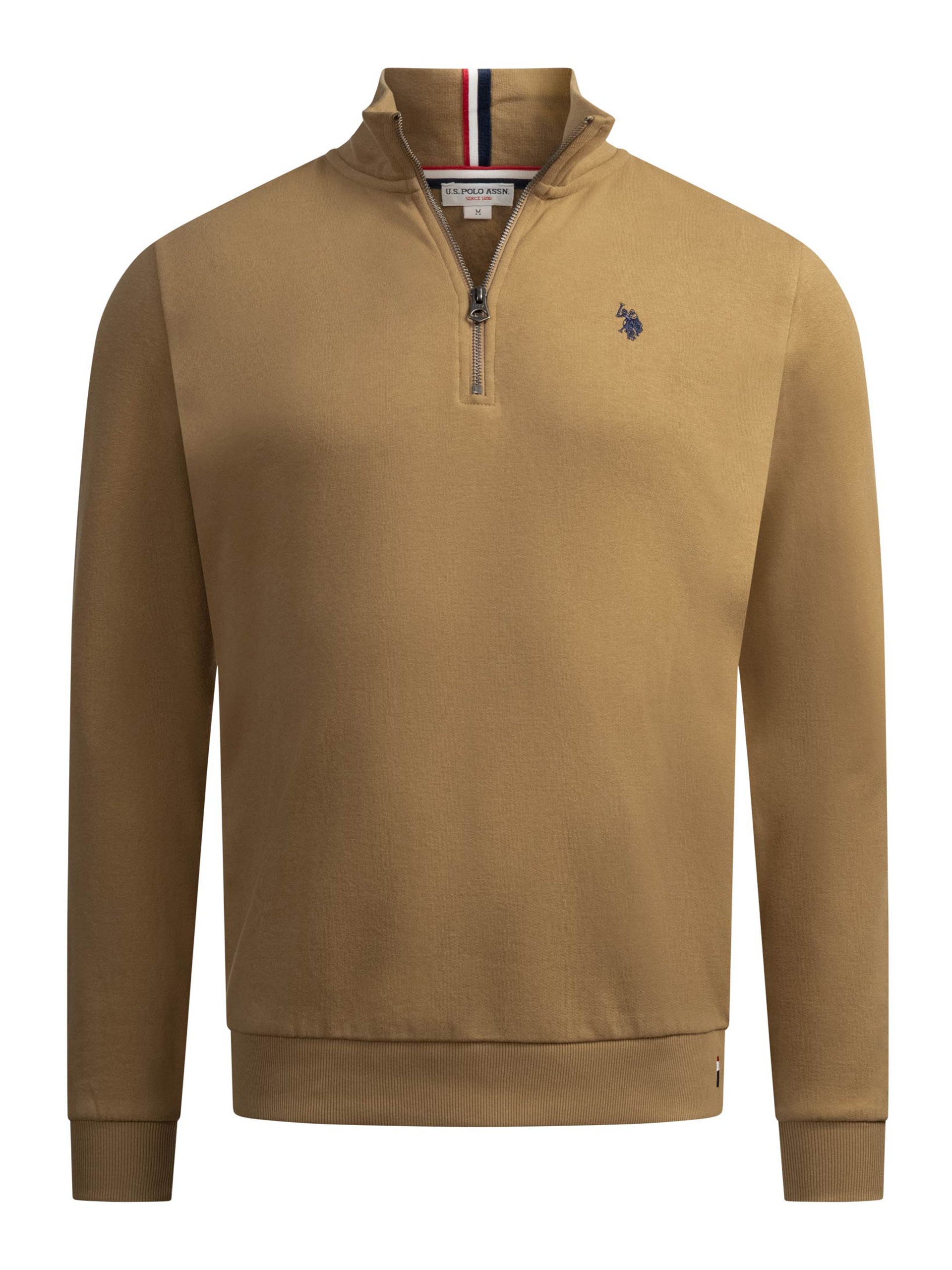 U.S. POLO ASSN. Herren Half-Zip Pullover USNiico aus Baumwollmix
