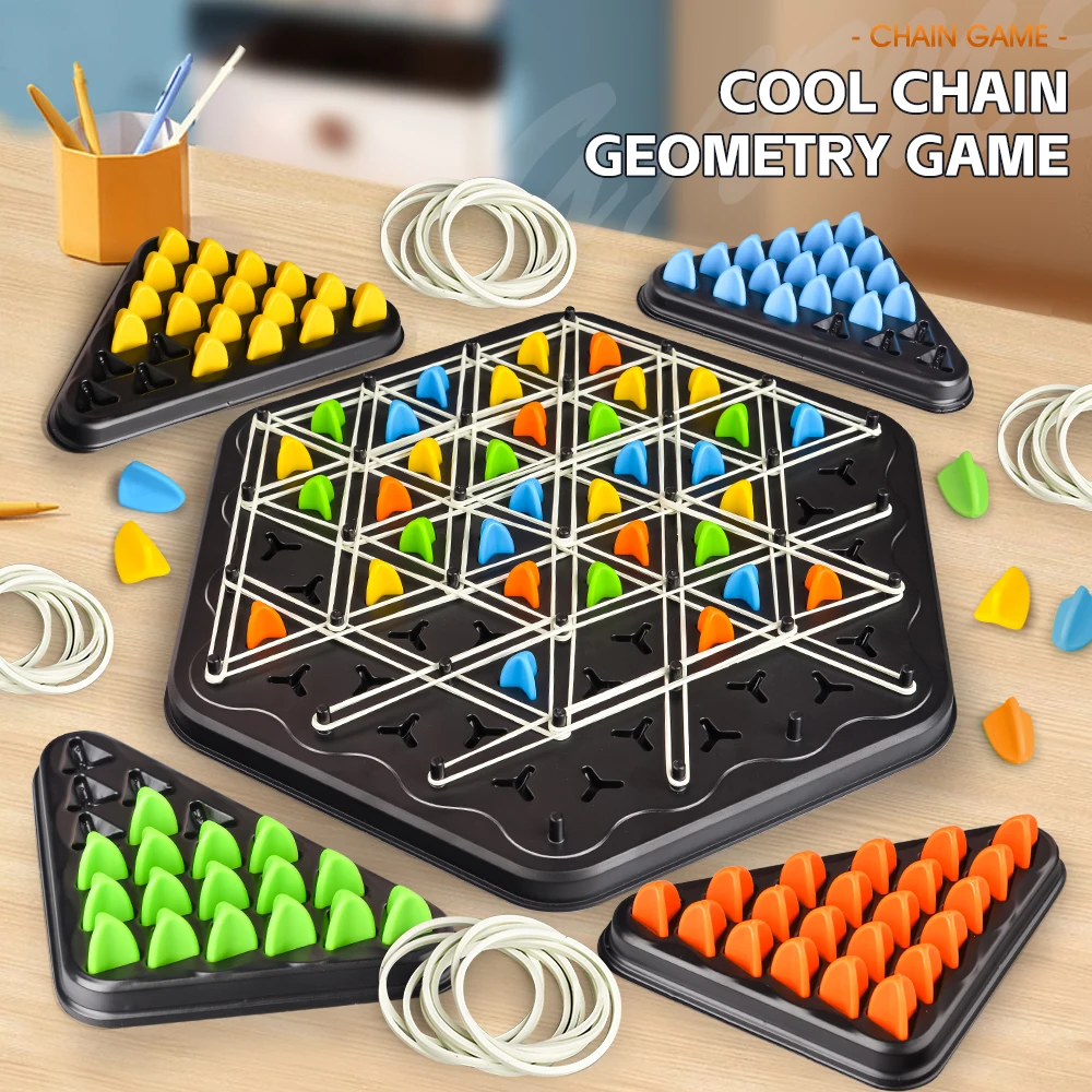 Triangolo Link Scacchi Gioco di puzzle da tavolo Famiglia Gioco interattivo genitore-figlio Giocattolo educativo per l'addestramento al pensiero logico