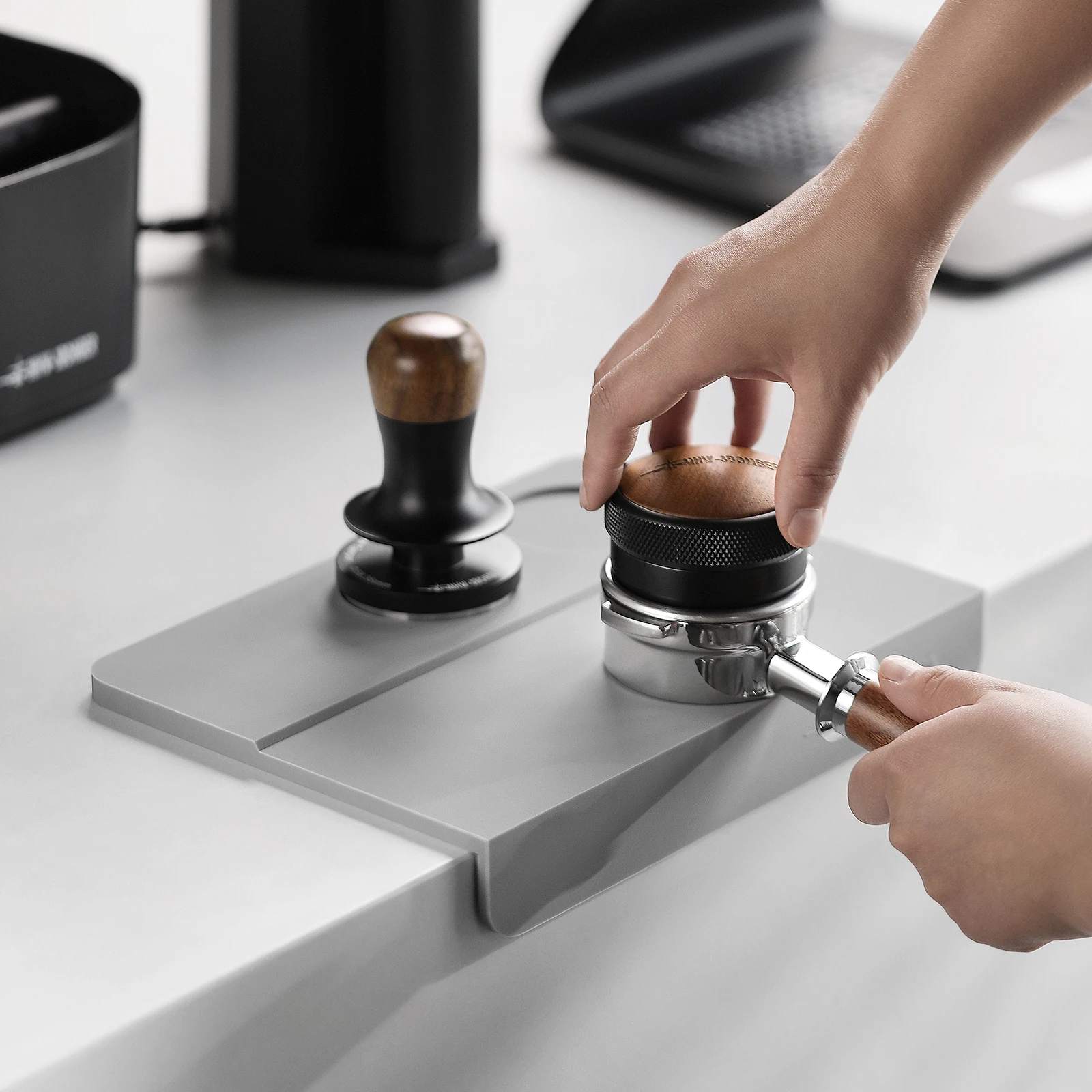 MHW-3BOMBER Silikon Kaffee Tamping Station Espresso Pulver Tamper Matte Tisch Schutz Pad Küche Zubehör Barista Werkzeuge Image
