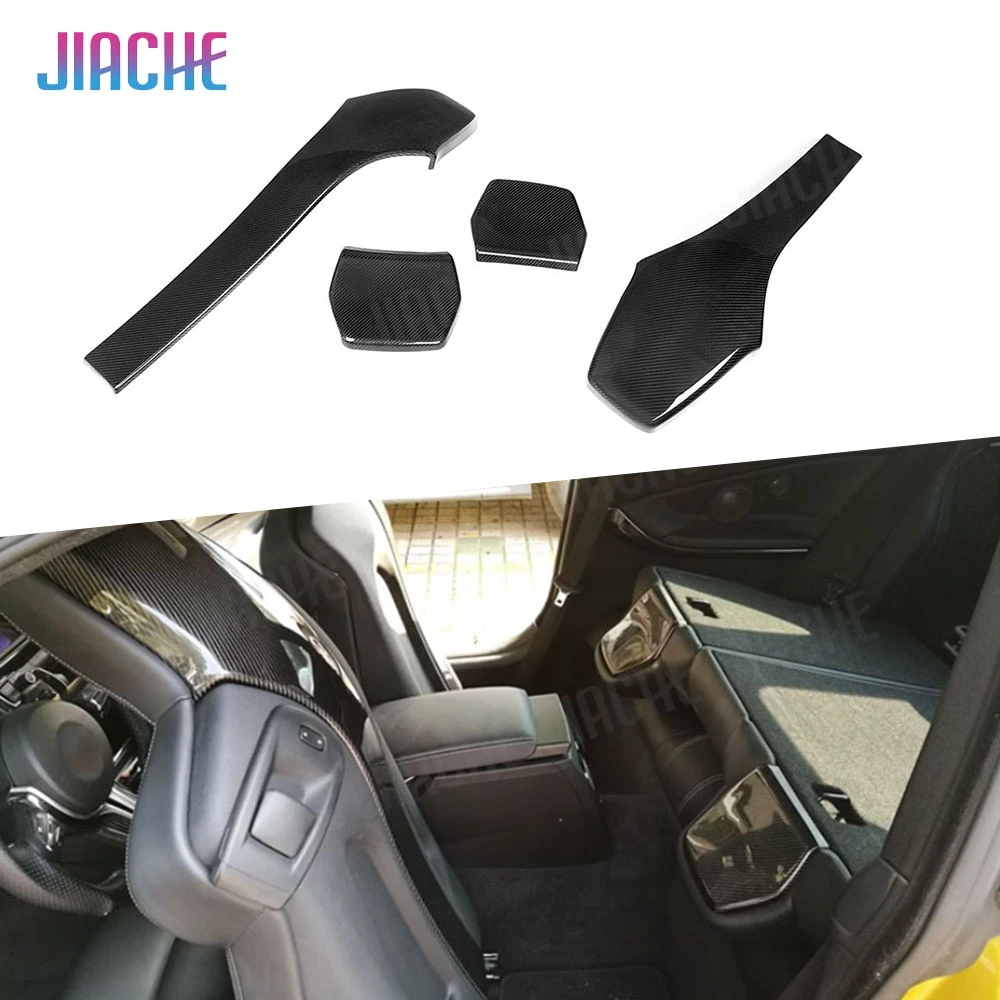 Dry Carbon Auto Innen Sitz Zurück Abdeckungen Borte Für BMW F80 M3 F82 F83 M4 F87 M2 M2C 2014-2019 sitz Zurück Abdeckungen Set Bodykits Image