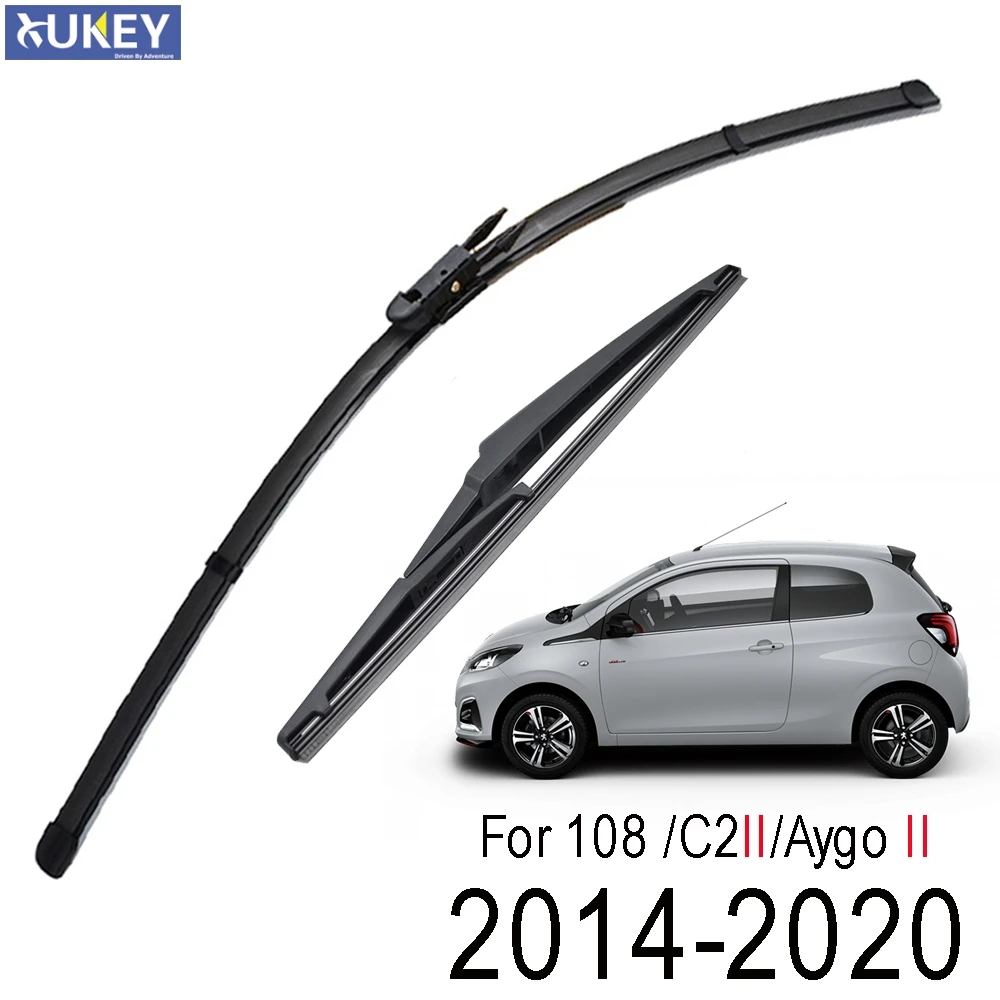 Xukey 2 Pz/set Anteriore Portellone Posteriore Spazzole Tergicristallo Per Citroen C1 MK2 2019 2018 2017 2016 2015 2014 Per Peugeot 108 Toyota Aygo
