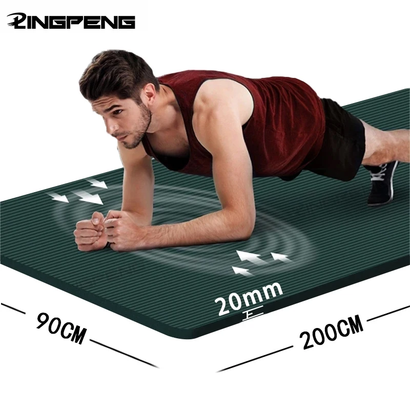 Thick NBR Yoga Mats Anti-slip Sport Fitness Mat Blanket for Exercise Yoga Pilate Gymnastics Mat Fitness Equipment Floor Work