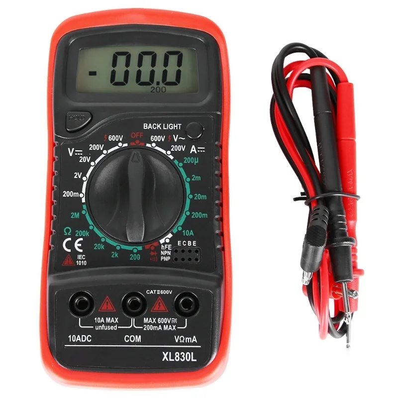XL830L Handheld LCD Digital Multimeter Voltmeter Amperemeter Ohmmeter Strom Spannung TesterXL830L Rot Image