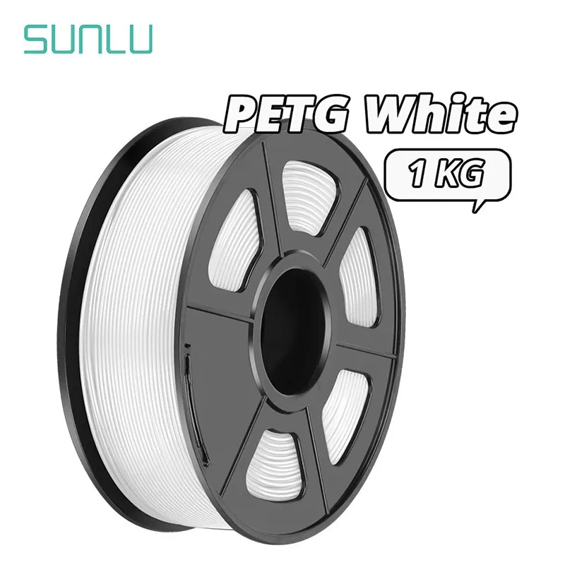 SUNLU PETG 3D-Drucker-Filament, 1,75 mm, 1 kg/2,2 lbs, ordentlich, keine Knoten, keine Blasen, gute Zähigkeit, ungiftig, umweltfreundlich Image