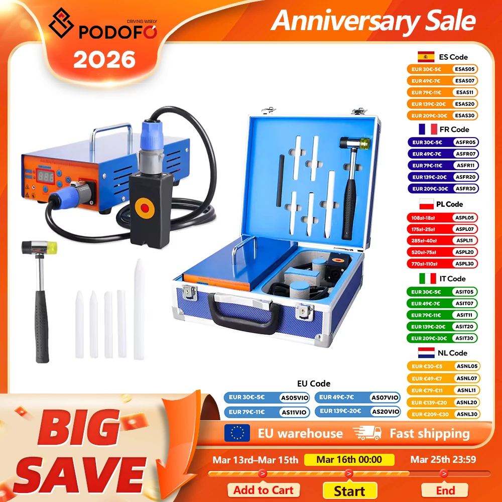 Podofo 1000W Magnetische Induktion Dellenreparaturmaschine Auto Paintless Dent Repair Tool Set Elektromagnetische Induktionsheizung Image