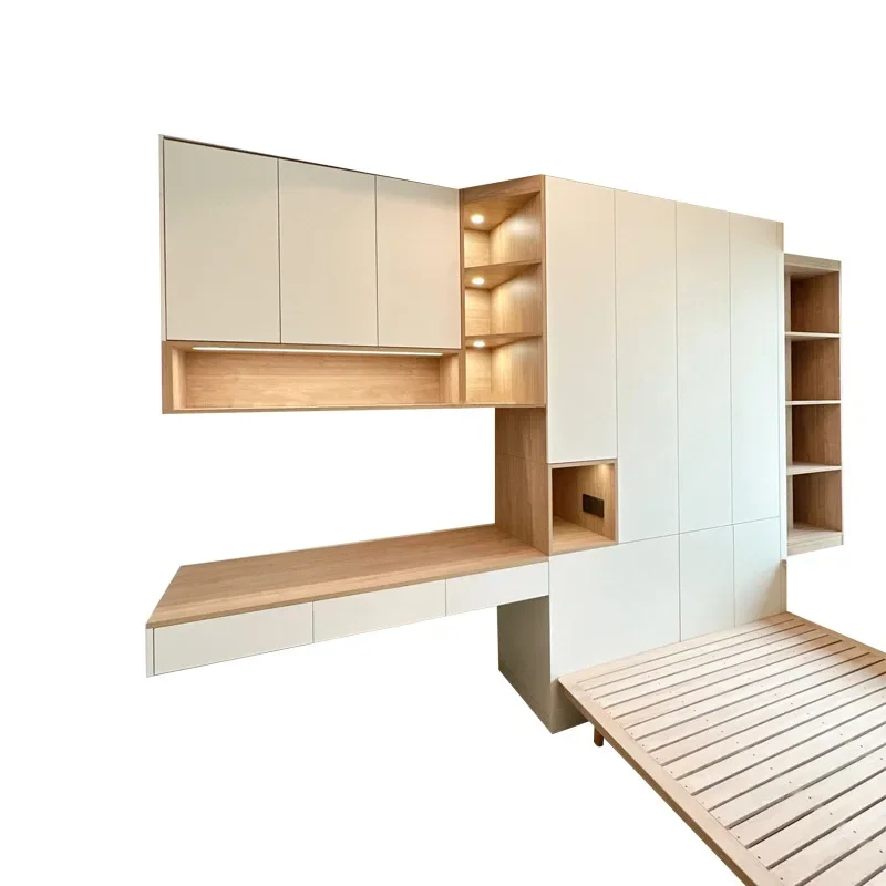 Massivholz, Kleiderschrank, begehbare Garderobe, Tatami-Bett