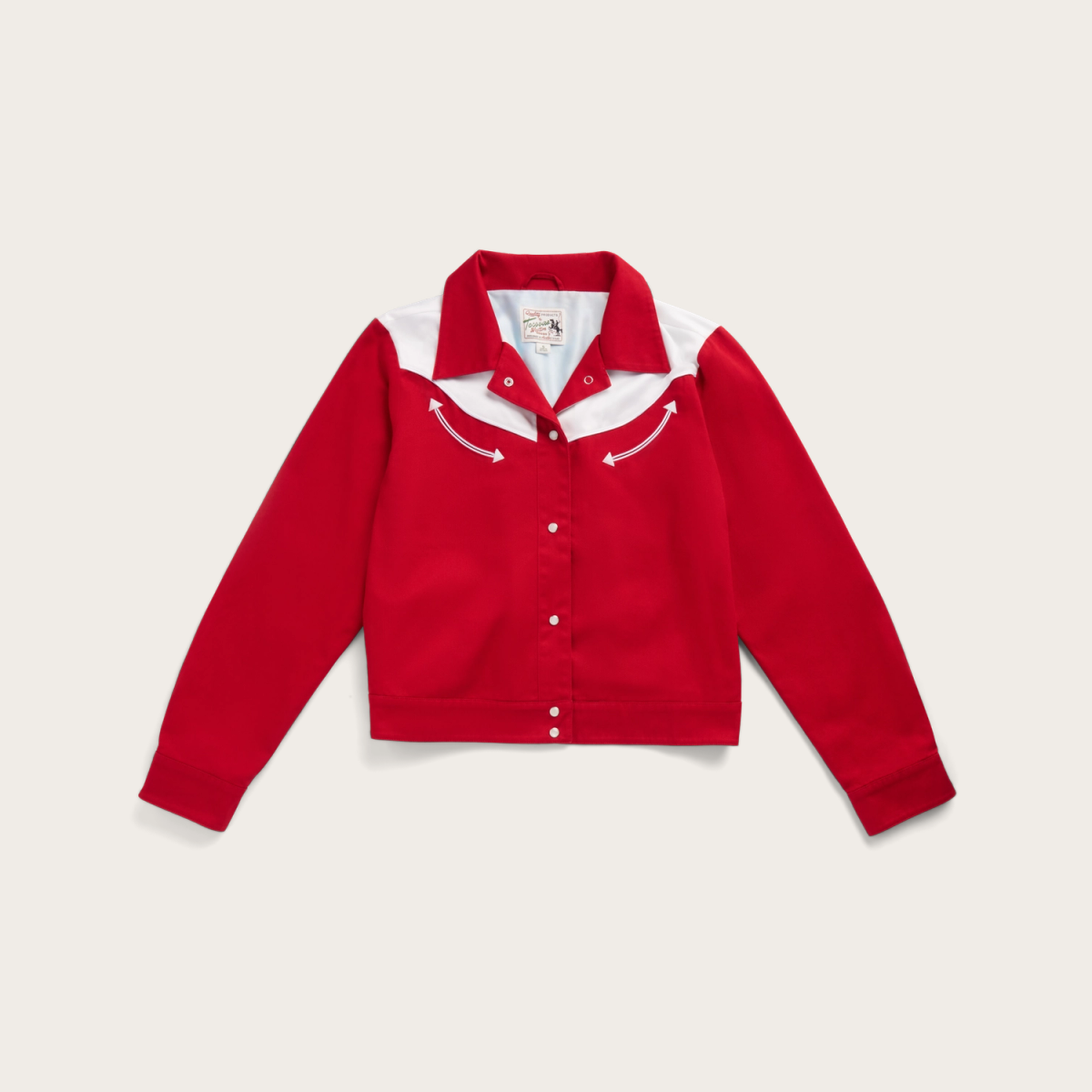 Tecovas Women's Dolly Jacket, Red/White, Cotton, Size XS