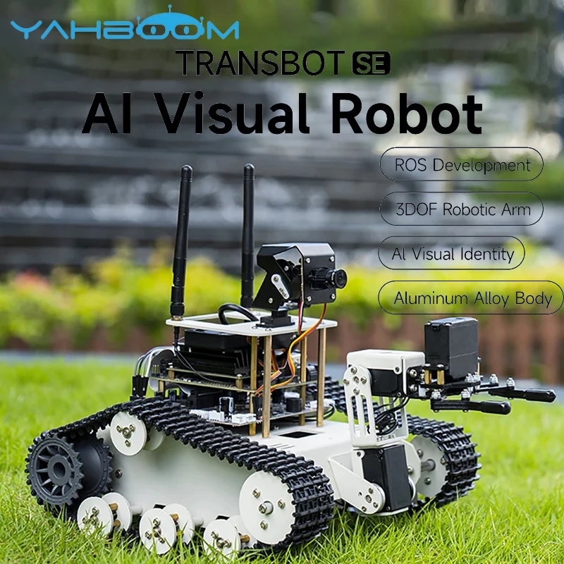 Yahboom Transbot SE ROS Roboter für Raspberry Pi 5 Jetson NANO AI Vision Tank Car 2DOF Kamera PTZ Python Programm MoveIt Simulation Image
