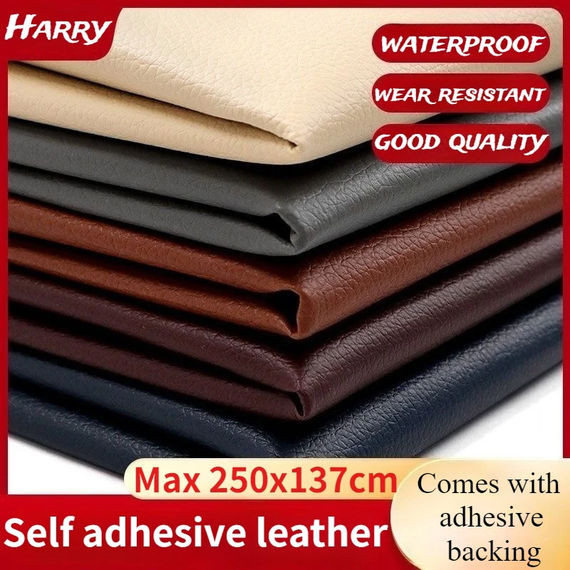Max. 250 x 137 cm, selbstklebend, PU-Leder, Reparatur, wasserdicht, Kunstleder, Sofa, Autositz, Motorradsitz, Kopfteil-Reparatur