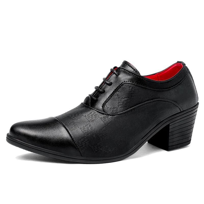 Luxuriöse klassische Herrenschuhe aus echtem Leder, Bankettkleid-Schuhe, Herren-Business-Schuhe, Schuhe mit hohen Absätzen, spitze Herren-Hochzeitsschuhe