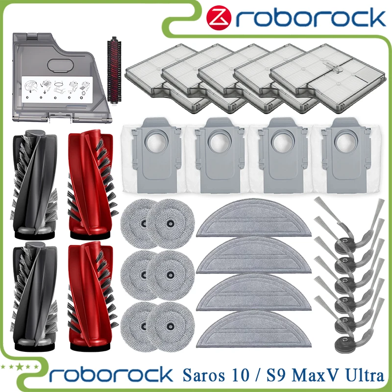 Roborock Saros 10 / Roborock S9 MaxV Ultra Vakuumteile Hauptwalze Seitenbürste HEPA-Filter Mopptuch Staubbeutel Image