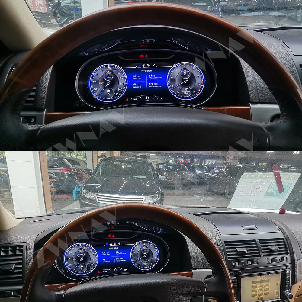 Für VW Volkswagen Touareg 2003-2010 2K Bildschirm Linux Auto LCD Digital Cluster Virtuelle Cockpit Kilometerzähler Panel Dashboard geschwindigkeit Meter Image