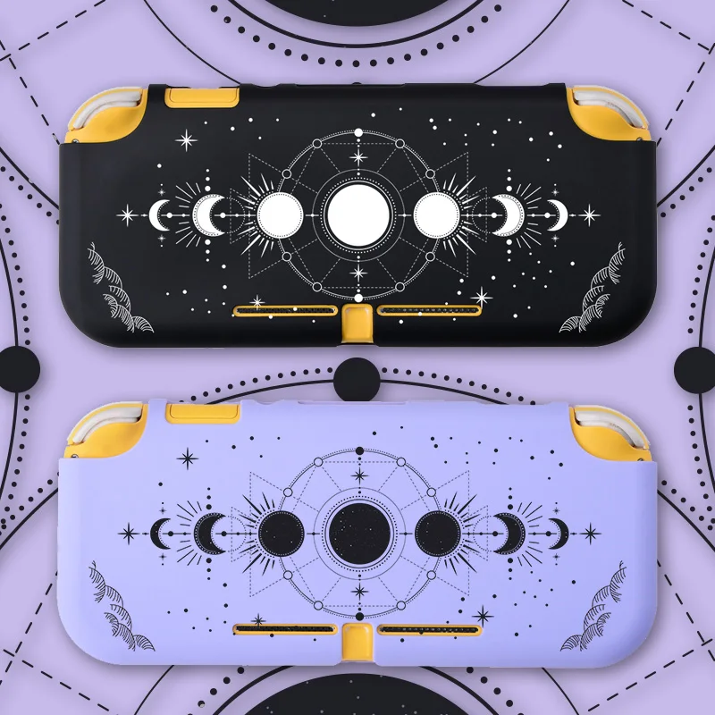 Aesthestic Schwarz Mond Phase Nintendo Schalter Lite Fall Funda Rosa Weiche TPU Haut Shell Abdeckung NS Lite Konsole Gaming Zubehör Image