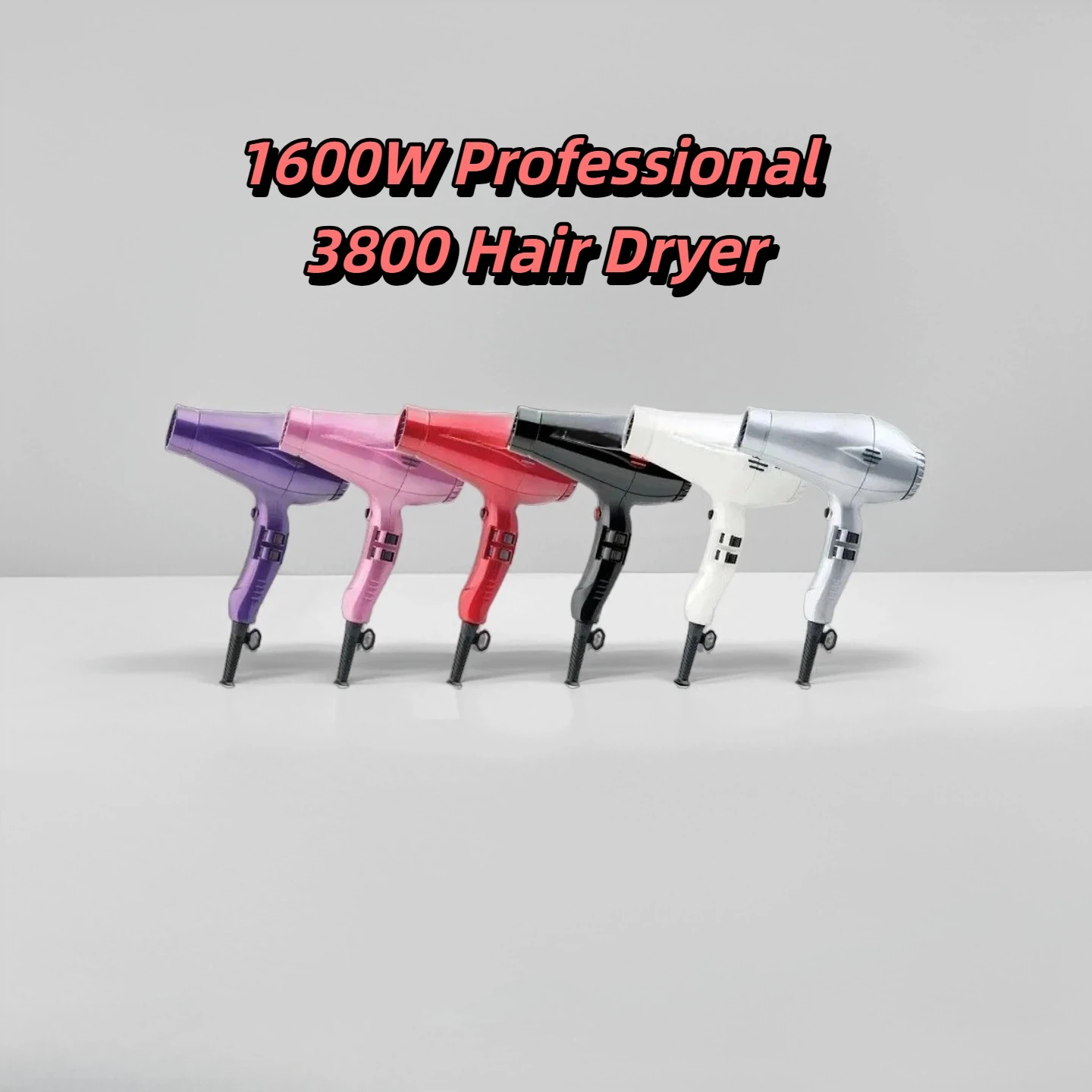 Professioneller 1600 W Negativ-Ionen-Haartrockner, Haushaltsgerät, Keramik, heißer und kalter Wind, Föhn, leistungsstarker Wind, 3800 Salon Image