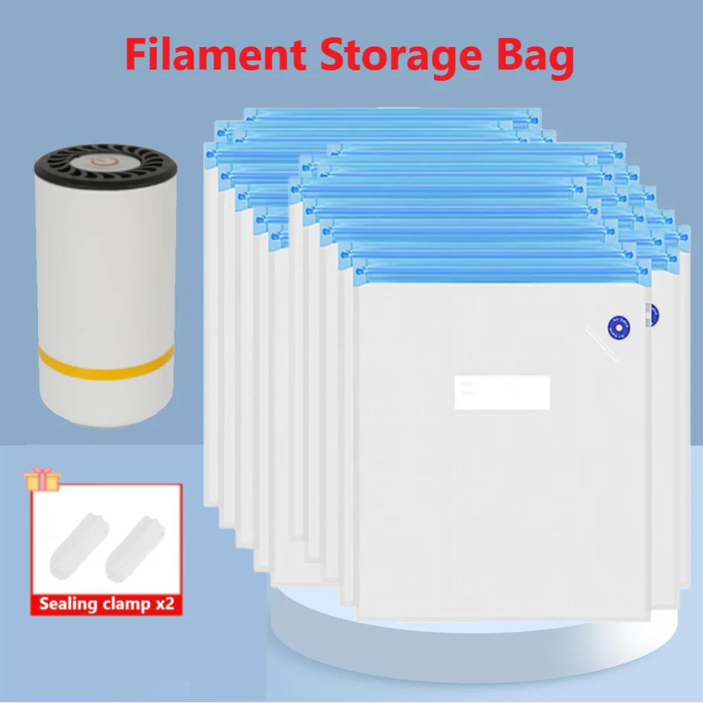 3D-Drucker-Filament-Aufbewahrungsbeutel, PLA-Filament, vakuumversiegelte Beutel, Trockner, Sicherheit, feuchtigkeitsbeständig, versiegelte Beutel, hält Filament trocken Image