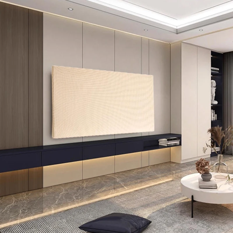 Housse anti-poussière pour capot de télévision LCD, couleur unie, élastique, décorative, tissu universel pour housses de télévision 37/41/50/60/70/80/100 pouces