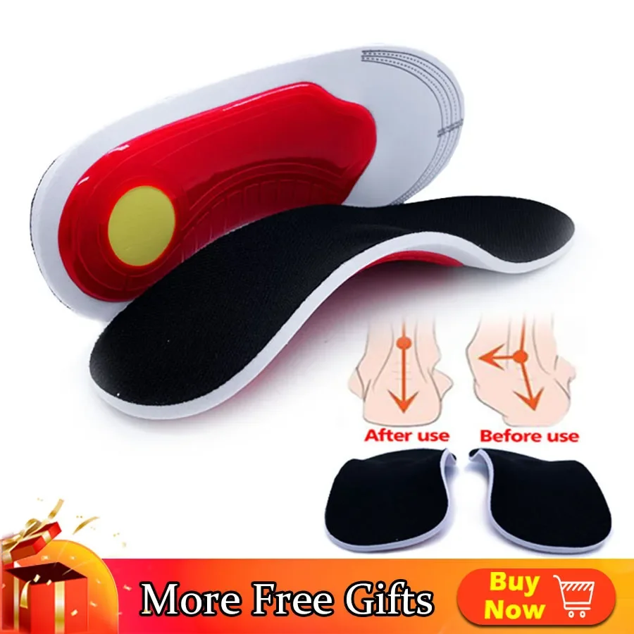 Bequeme 3D Premium Orthesen-Einlegesohlen zur Unterstützung des hohen Fußgewölbes, Gel-Pad, Fußgewölbeunterstützung, Plattfüße für Damen/Herren, orthopädische Fußschmerzen Image