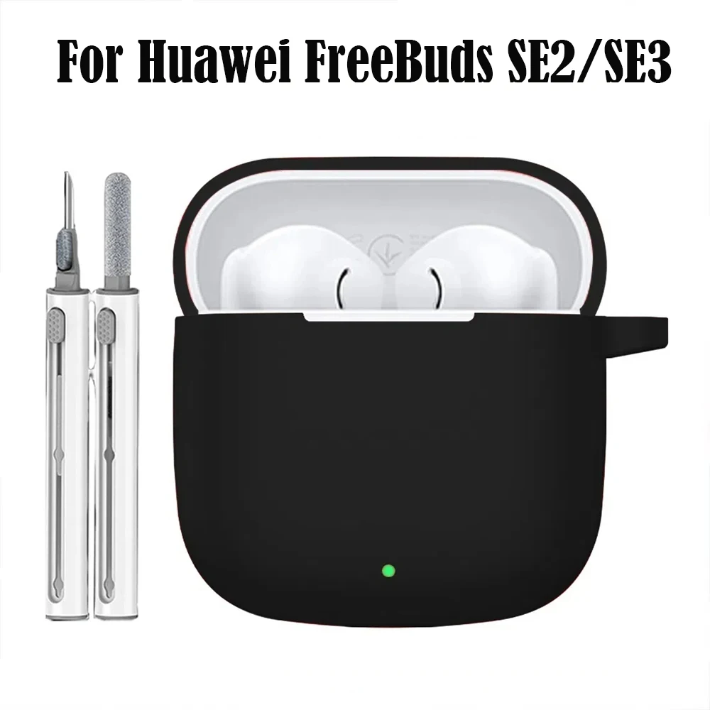 Per Huawei FreeBuds SE 2 3 Custodia con kit di pulizia Custodie protettive in silicone morbido per Huawei FreeBuds SE2 SE3 Funda con cordino