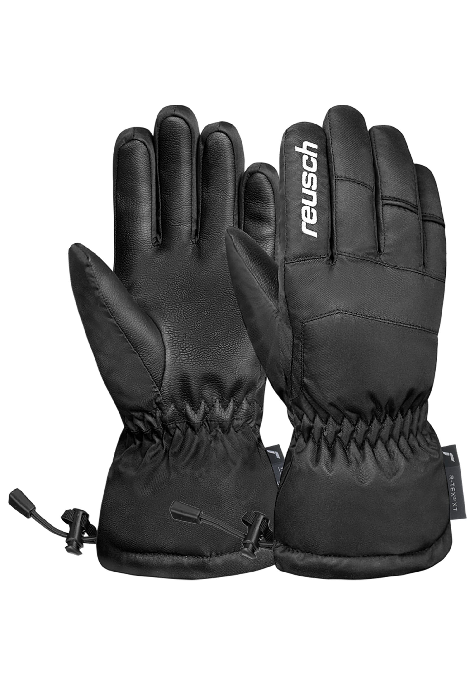 Skihandschuhe REUSCH "Charlie R-TEX XT Junior", Mädchen, Gr. 5, schwarz, weiß, 87% Polyester, 13% Polyurethan, unifarben, Handschuhe, mit wasserdichter, atmungsaktiver Funktion Image
