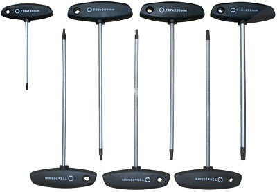 Sw Stahl T-Griff Schraubendrehersatz, T-Profil, T10-T40, 7-teilig [Hersteller-Nr. 02020L] Image