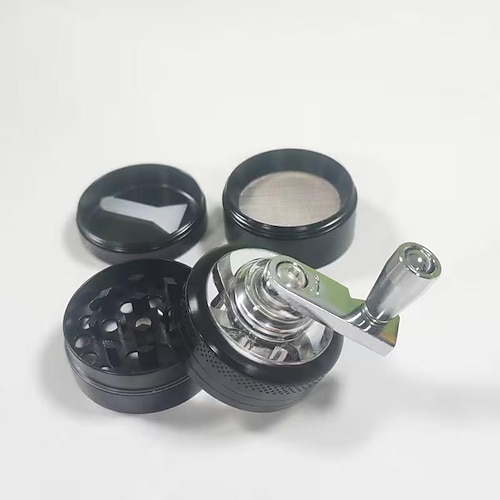 Robuste, manuelle Gewürzmühle aus Zink mit Handkurbel, tragbar und ideal für Küche, Camping und Gastronomie. Perfekt für Gewürze, Kräuter, Kaffee und Knoblauch. Kein Stromanschluss erforderlich. Image