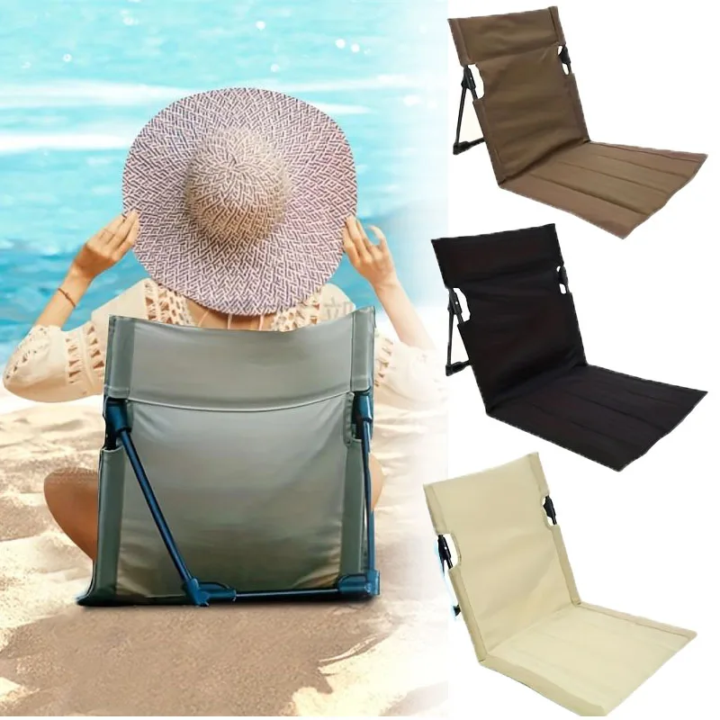 1 Stück ultraleichter tragbarer Outdoor-Klappstuhl, praktischer Camping-Rückenlehnenstuhl, leichter Strandstuhl für Gärten