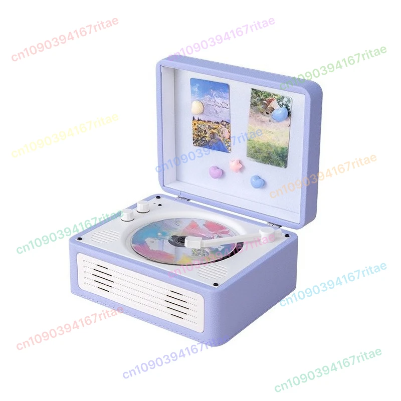 Tragbarer Bluetooth-CD-Player mit magnetischem Holzdesign, unterstützt USB-Wiedergabe des Desktop-Mini-Stereosystems Image