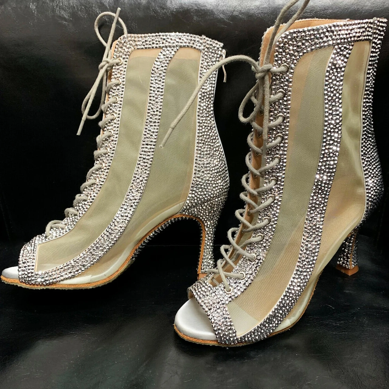 DIY Evkoo Frauen Strass Tanz schuhe Silber Glitter Tanz stiefel Frauen Party Latin Salsa Ballsaal Tanz schuh Mädchen Tanz schuh