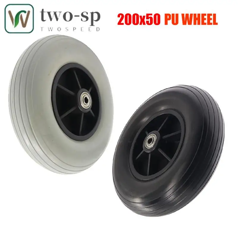 8 Zoll 200 x 50 Rollstuhlrollen 200 x 50 mm elektrischer Rollstuhl EVA geschäumte Vorderrad-Ersatzteile Image