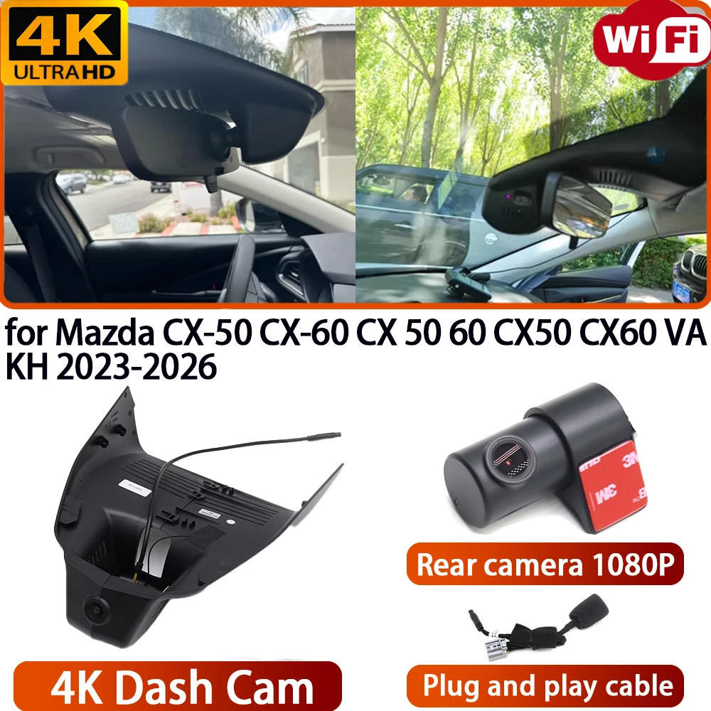 Für Mazda CX-50 CX-60 CX 50 60 CX50 CX60 VA KH 2023-2026 Video Recorder 4K Sony DVR Dash Cam Wifi OEM Kamera 170 ° Weitwinkel Image