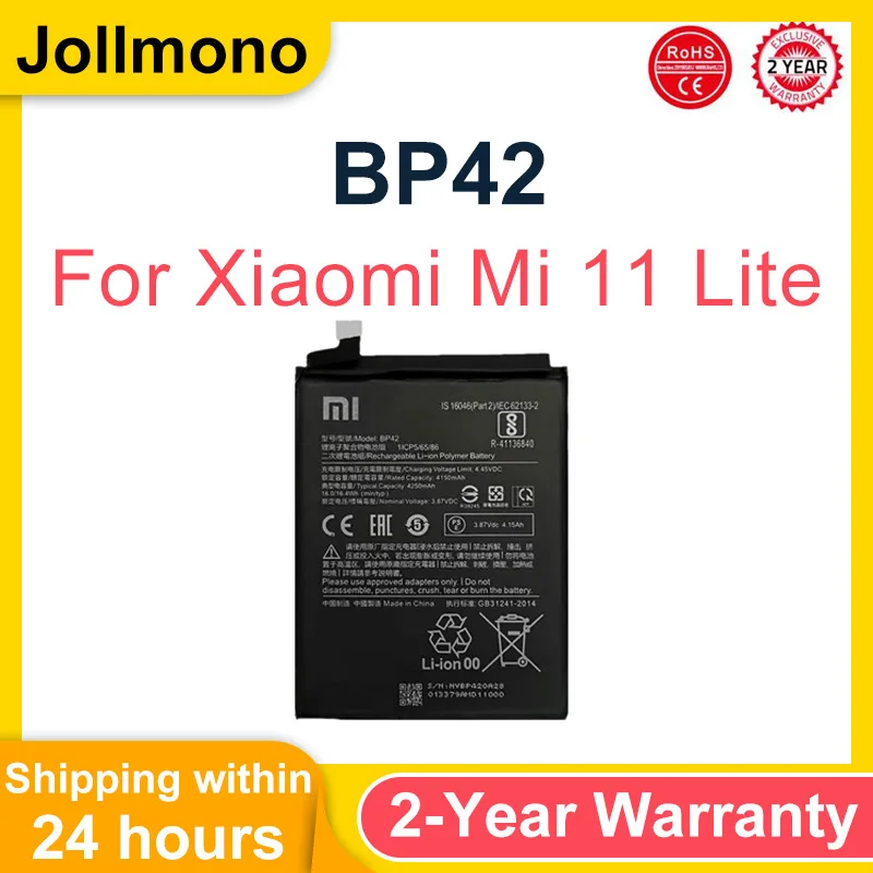 2025 Jahr 100% Original Batterie BM4X BM55 BP42 Für Xiaomi Mi 11 Mi 11 Lite 11 Pro Ultra Ersatz batterien Schnelle Lieferung Image