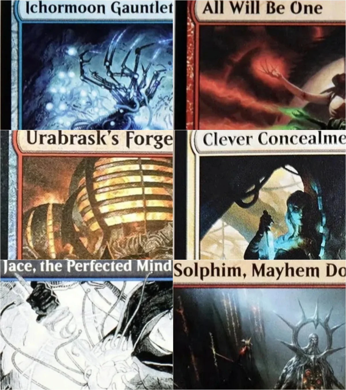 All Will Be One/Venerated Rotpriest Magical Proxy Black Hochwertige Proxy-Spielkarten zum Sammeln von Brettspieldeck-Sammelkarten Image