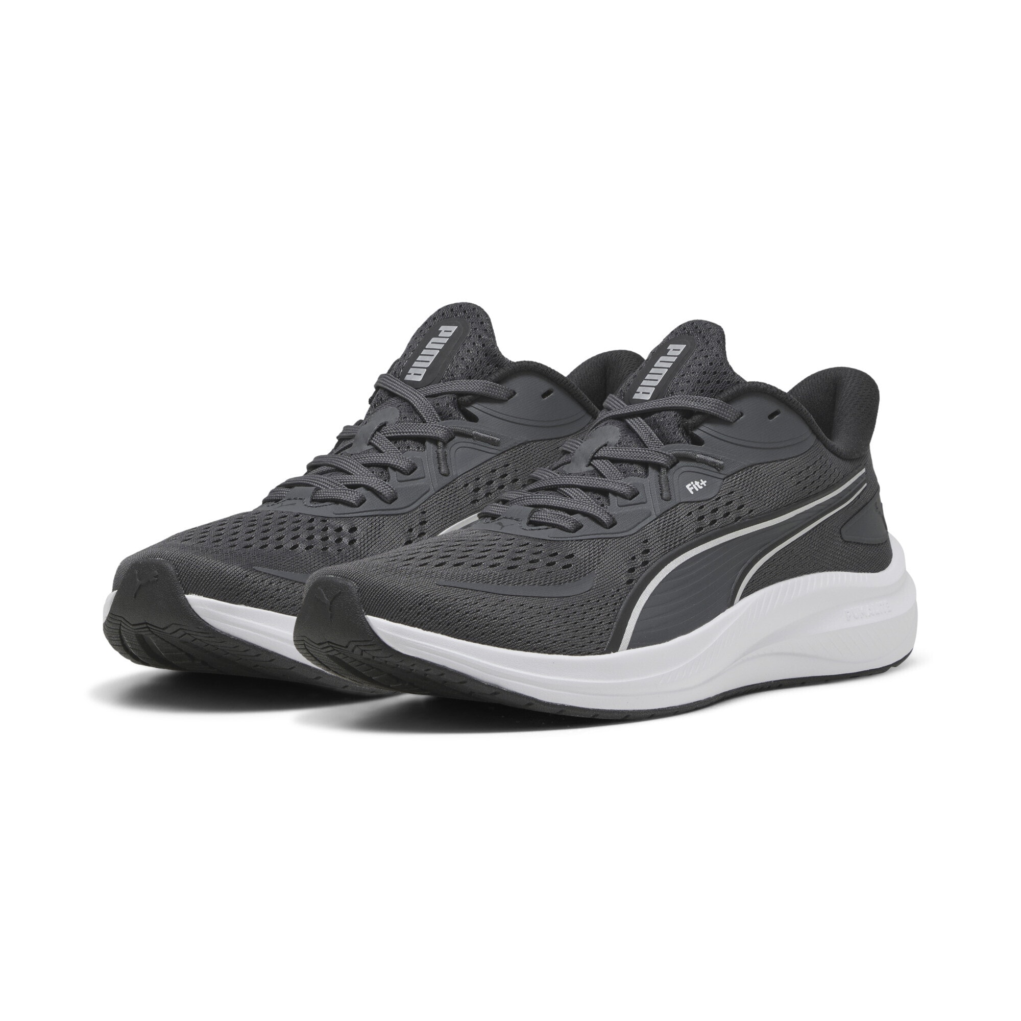 Trainingsschuh PUMA "Skyrocket Lite 2 Laufschuhe Erwachsene", Damen, Gr. 42.5, dusky gray silber metallic, Obermaterial: Synthetik, Textil; Futter: Textil; Innensohle: Textil; Laufsohle: Synthetik, Gummi, Schuhe