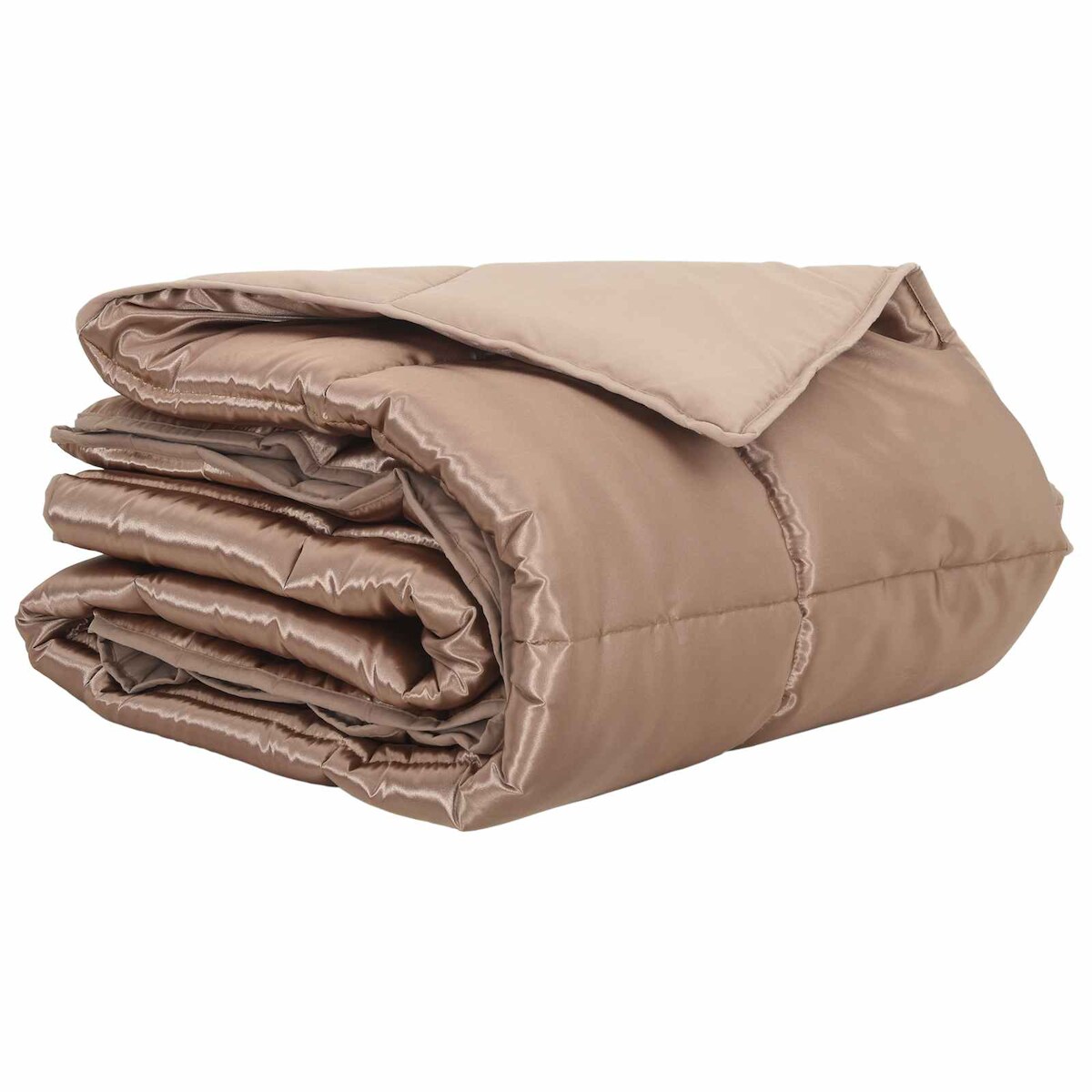 vidaXL Sommerdecke Gold 240 x 260 cm Satin und Mikrofaser Image