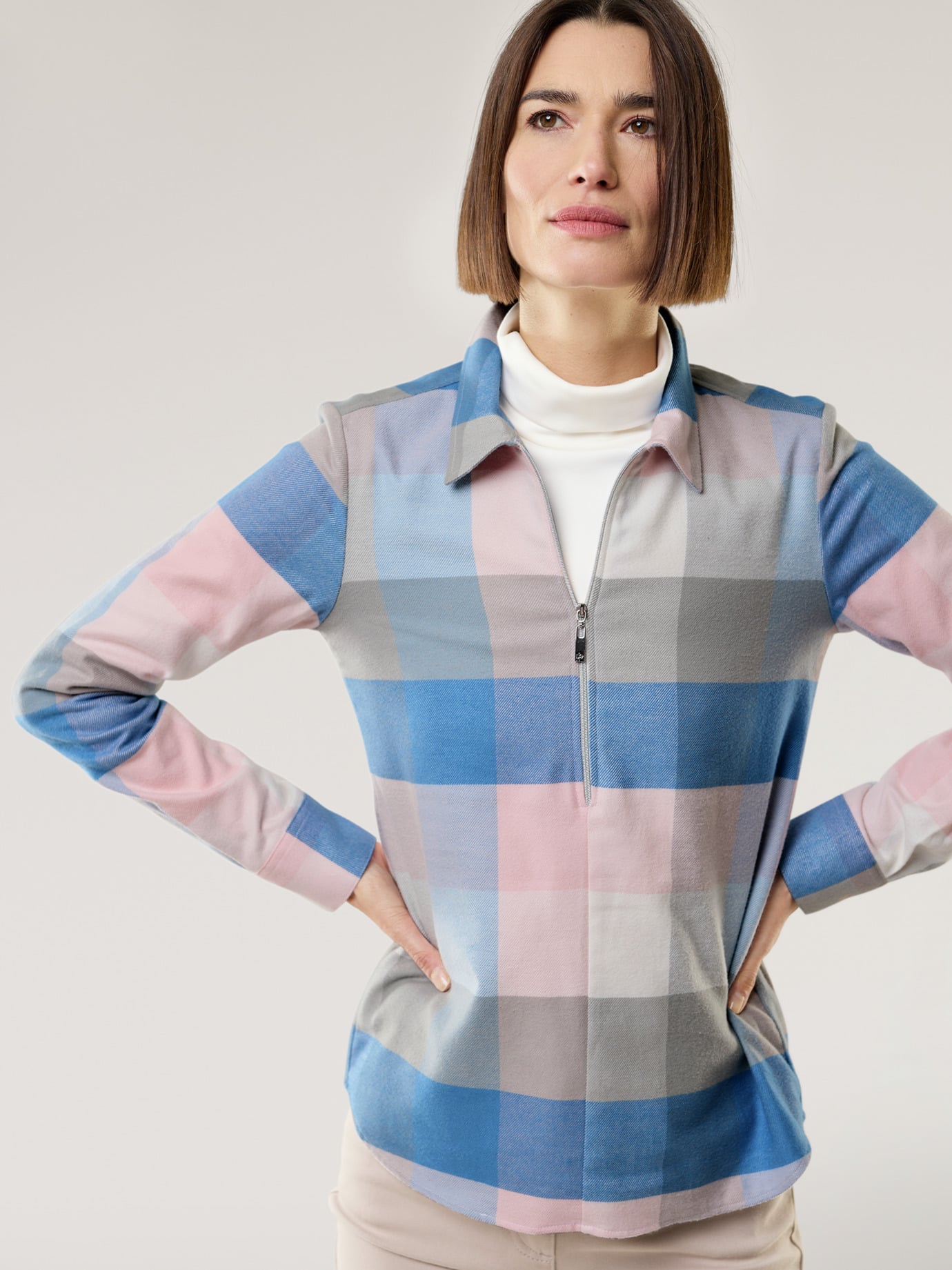Kuschelflanell Zip-Bluse Image