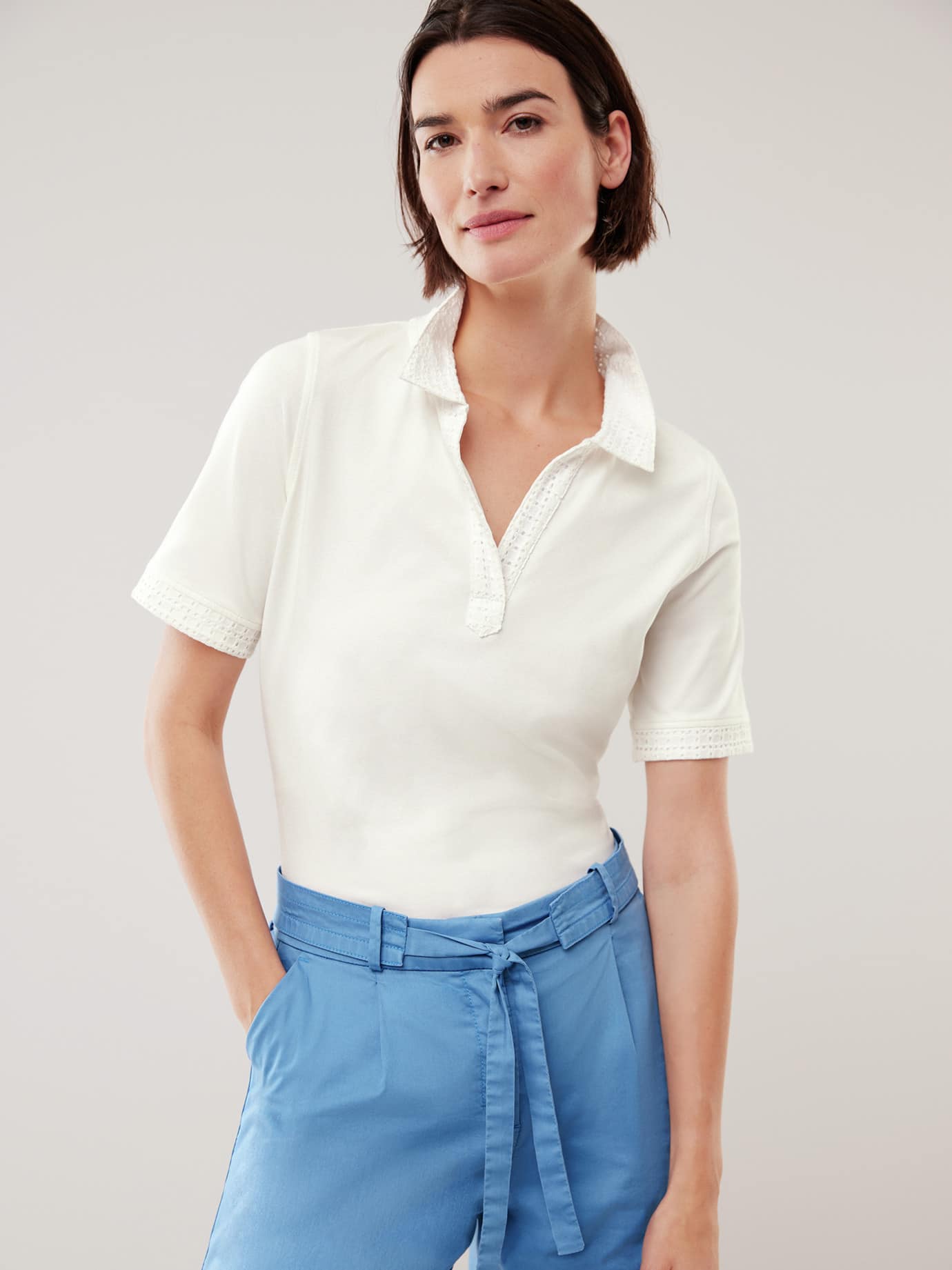 Poloshirt Lochstickerei Image