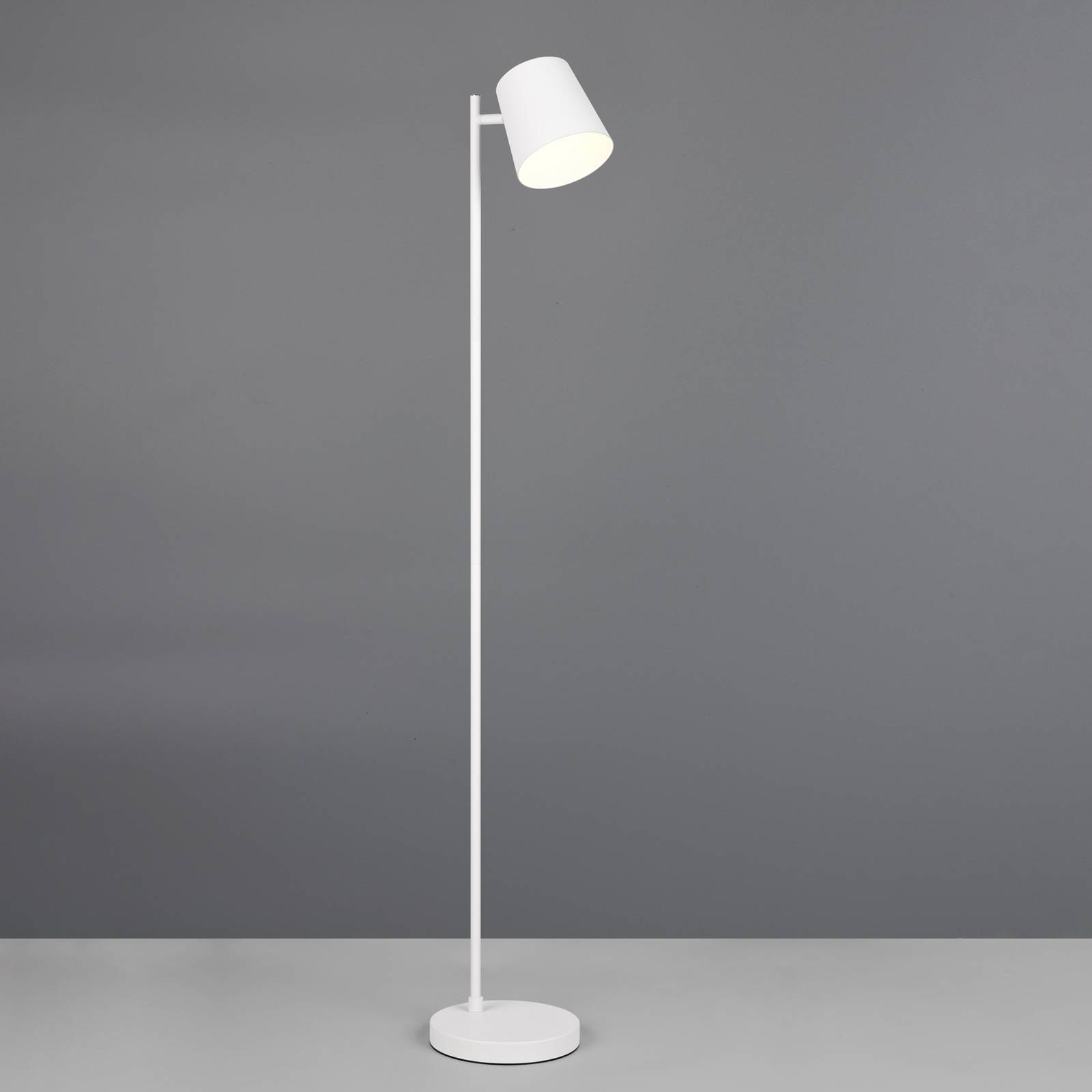 Reality Leuchten LED Stehlampe Blake, dimmbar, weiß / opal, für Wohn- / Esszimmer, Metall, LED Stehlampe