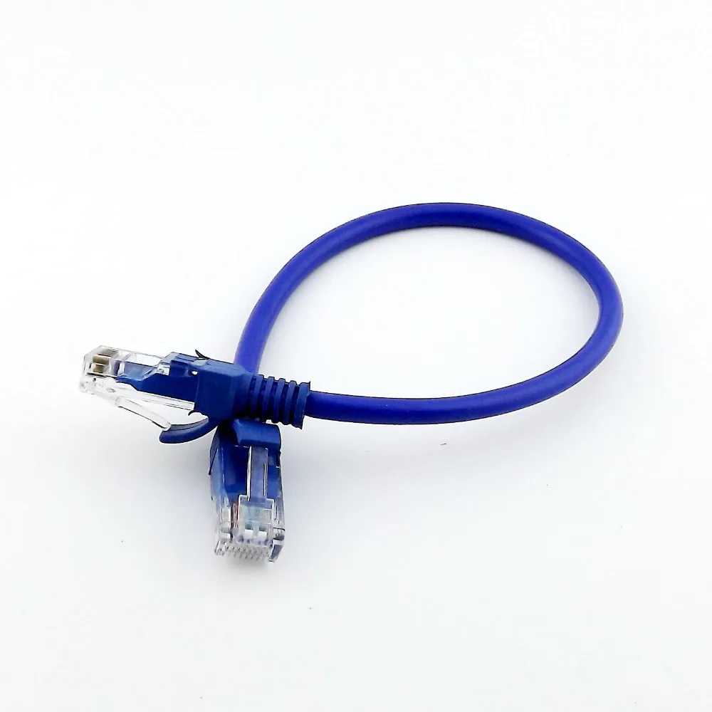 1 Stück Netzwerkkabel Linie Cat5E RJ45 Patchkabel Ethernet Internet Lan Kabel Blau 20 cm Image