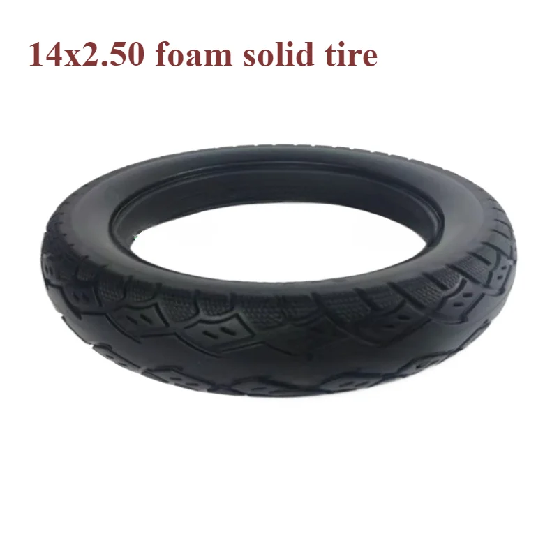 14 Zoll Elektro fahrzeug reifen 14x2,50 nicht aufblasen der und pannen sicherer Vollreifen ohne Schlauch Image