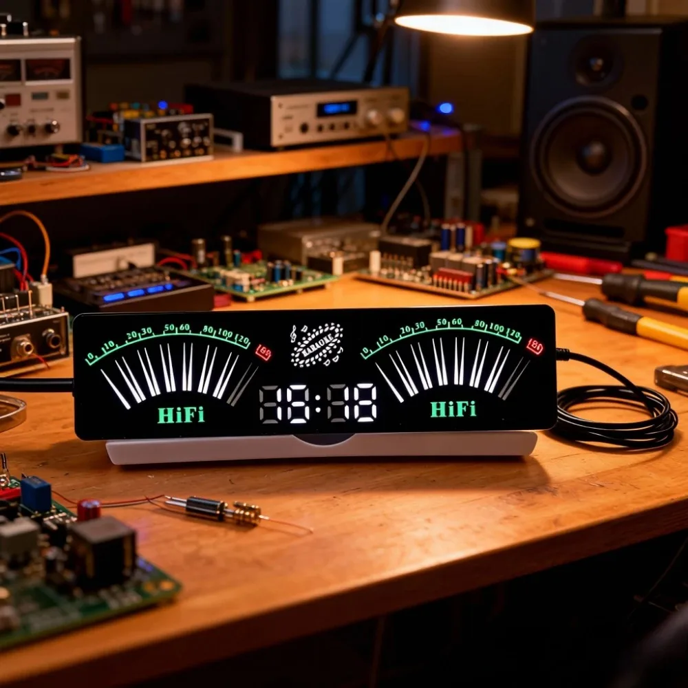 DIY VU Level Meter Indicator Vakuum Fluoreszierende Anzeige Musik Audio Frequenz Spektrum Image