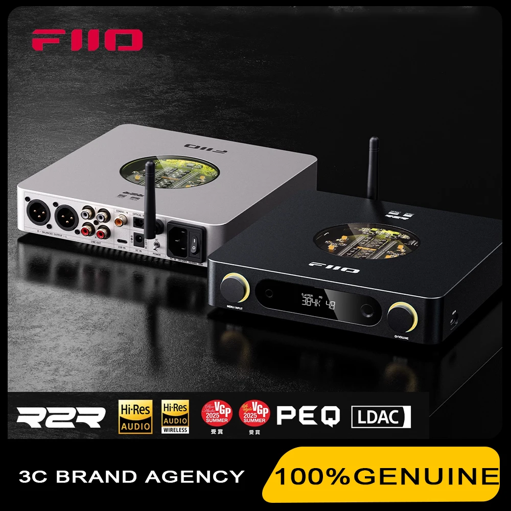 FiiO K13 R2R Headphone Amplifier Desktop DSD Decoding Lossless HIFI Portable Headphone Power Amplifier RGB LCD Screen Home Audio