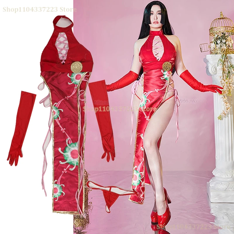Boa Hancock Cosplay Kostüm Perücke Frauen Anzug Kleidung Schlange Prinzessin Piraten Kaiserin Cosplay Sexy Halloween Party Doujin Outfits Image
