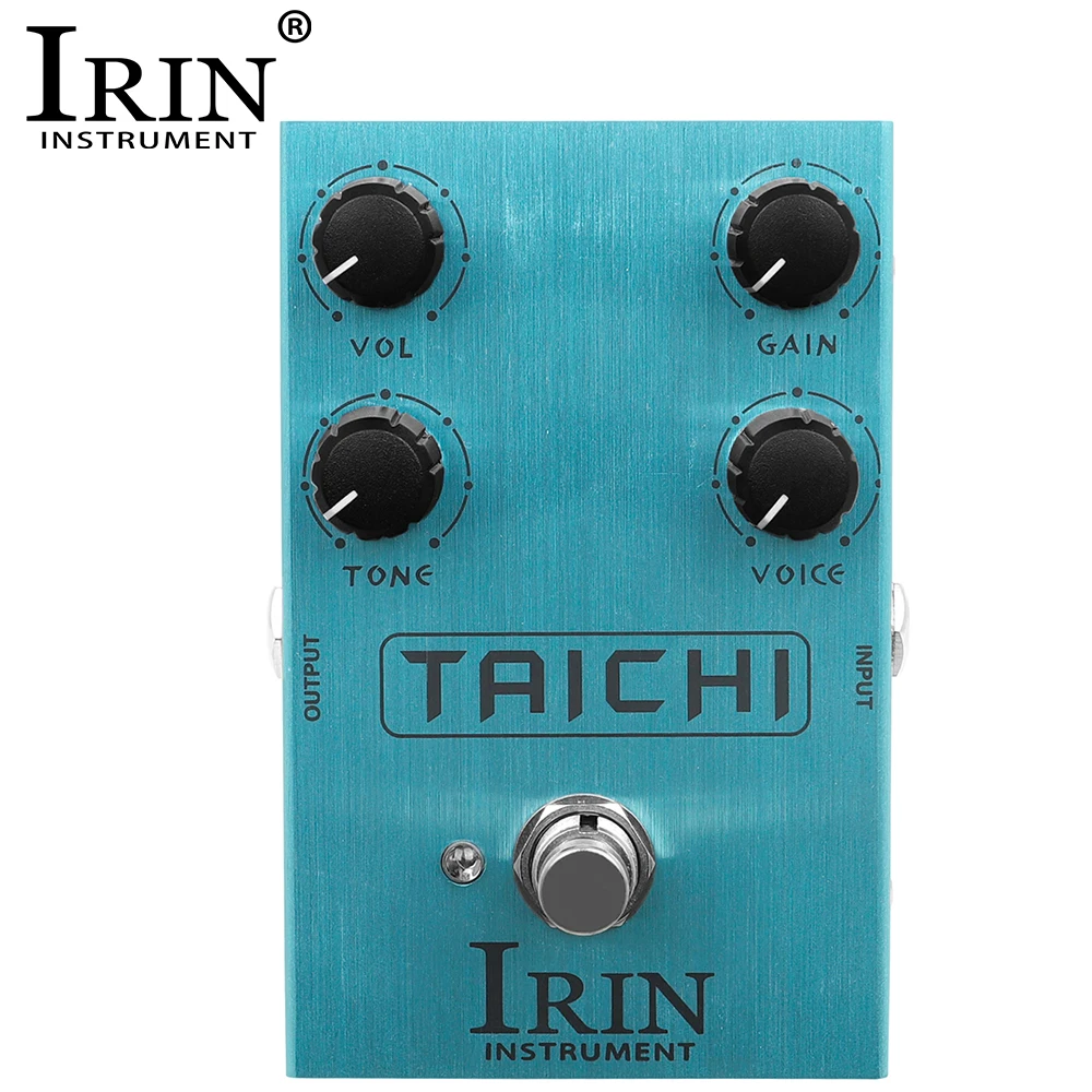 Irin an-38 Taichi-Gitarre Overdrive-Effekt pedal mit geringer Verstärkung und klassischem Amp-Sound-Sprach knopf steuert verschiedene EQ-Frequenz bänder Image