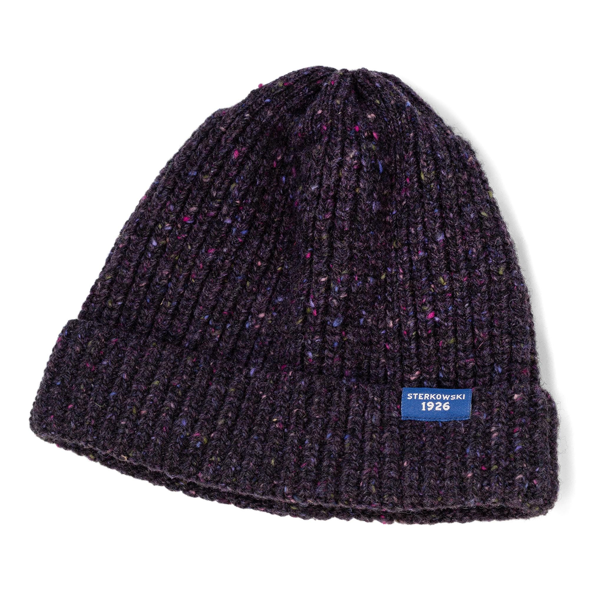 PACKSTONE Donegal Yarns Berretto in lana merino Berretto da pescatore Cappello invernale certificato AWEX Maglia grossa con risvolto a coste Classico