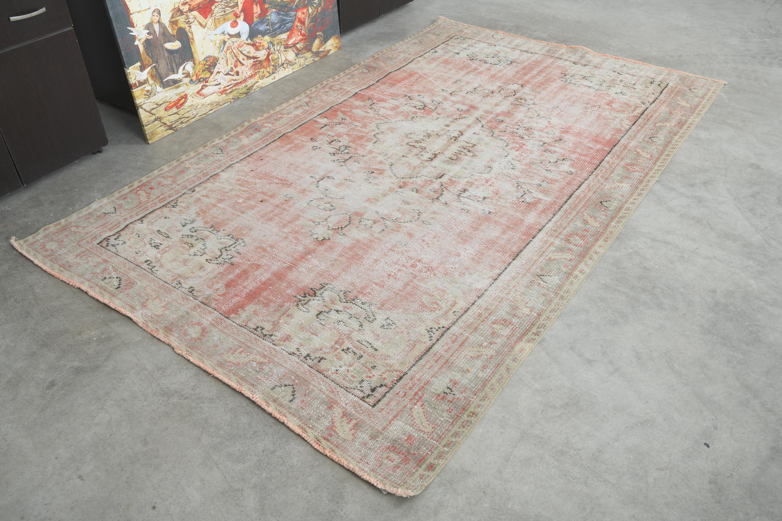 Tappeto turco 5x9, tappeto vintage, tappeto di lana fatto a mano, tappeto Oushak 5x9, tappeto vintage, tappeto 5x9, tappeto turco, tappeto sobrio 5x9,