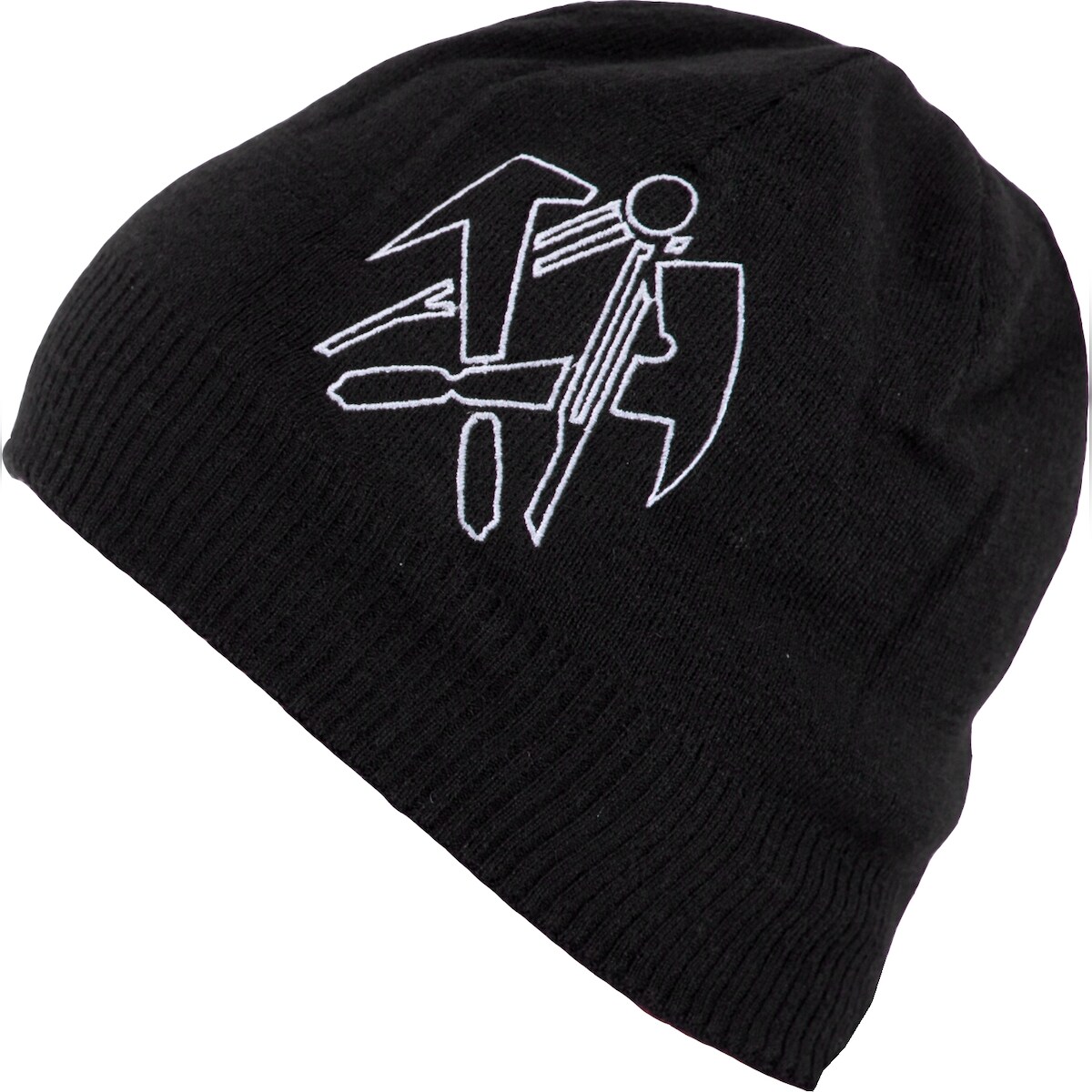 Job-Kleidung JOB Dachdecker Strickmütze JOHN II Schwarz Wolle-Mix gestickt Image