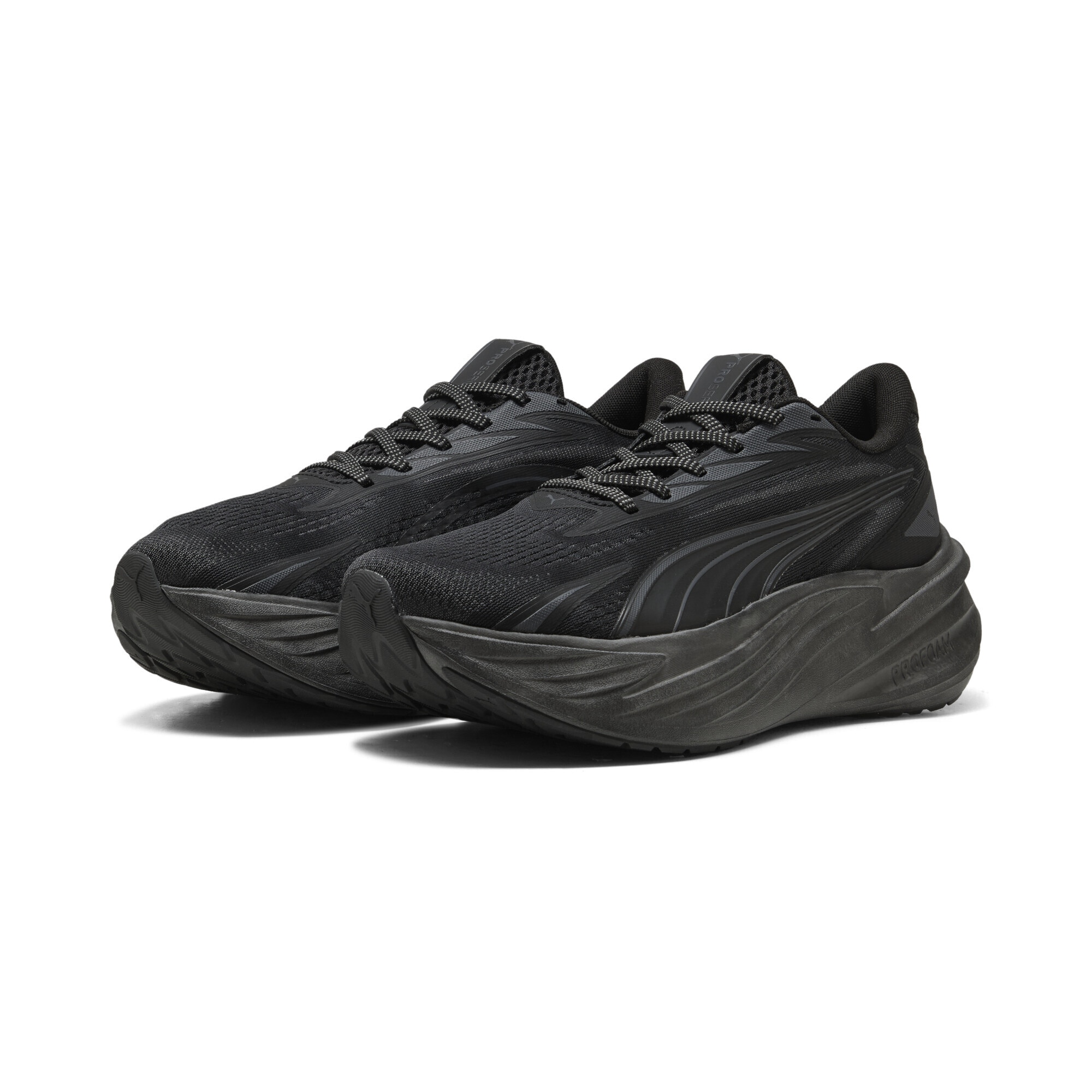 Trainingsschuh PUMA "Maxima Pro Laufschuhe Erwachsene", Herren, Gr. 40.5, schwarz, Obermaterial: Textil, Synthetik; Futter: Textil; Innensohle: Textil; Laufsohle: Gummi, Schuhe