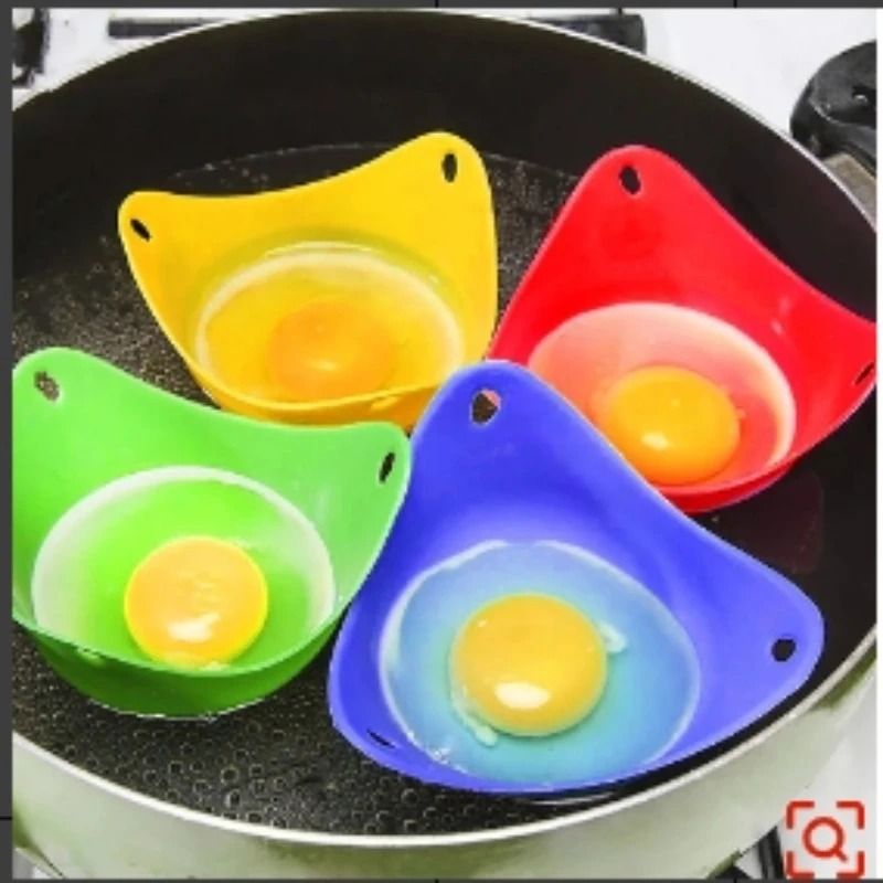 Silicone Egg Poacher Cup Microwave Air Fryer Egg Cooking Mold blue