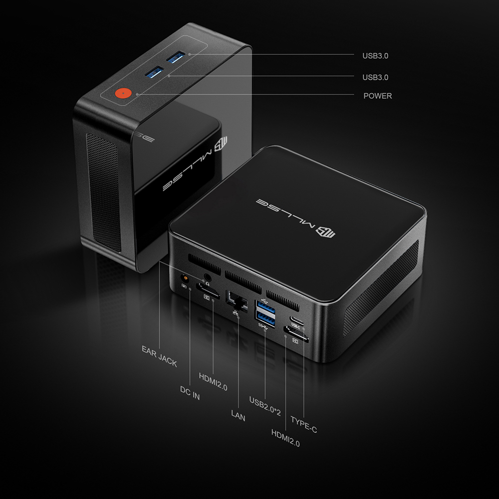 Mini PC Windows 11 Pro, BT5.2 Desktop Computer Work PC mllse G1