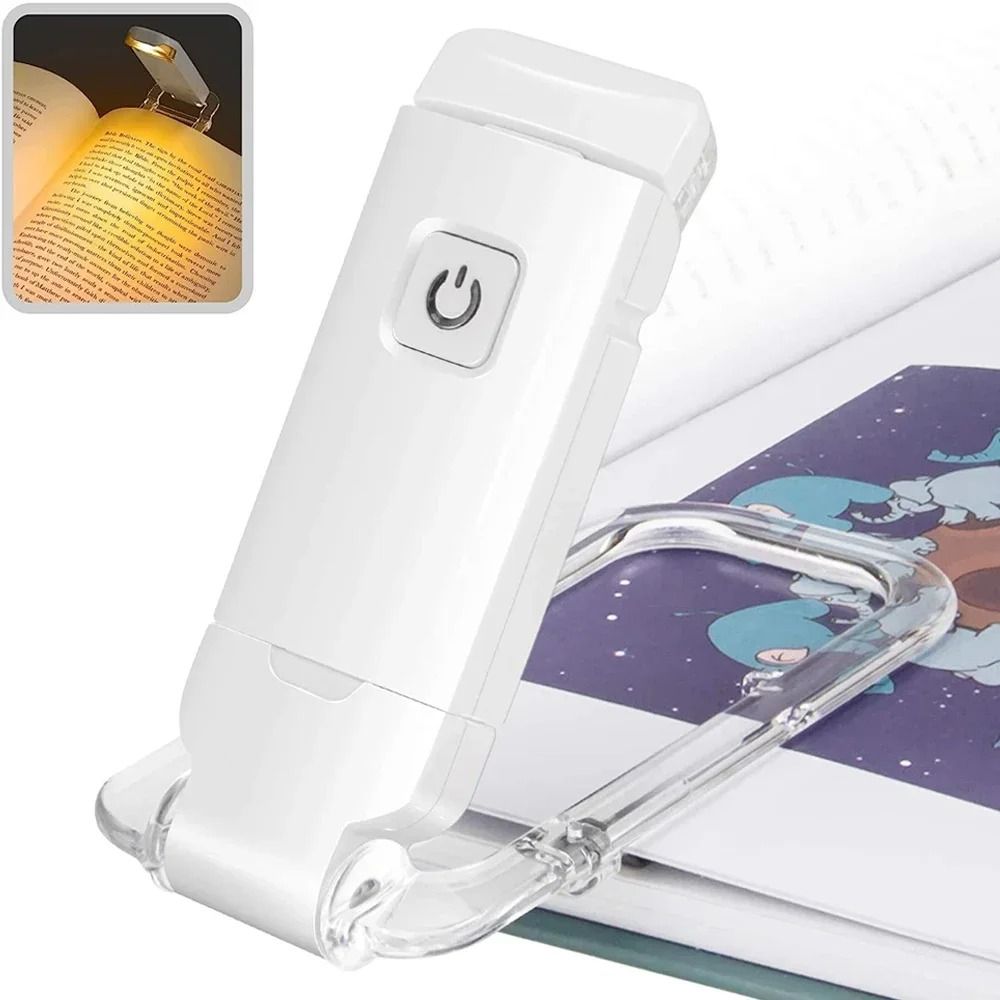 Mini LED Clip On Book Light Portable Reading Lamp With Eye Protection x 92 Light